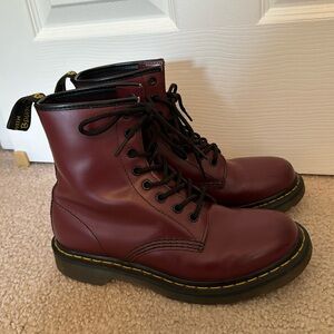 Red Dr martins in women’s size 8